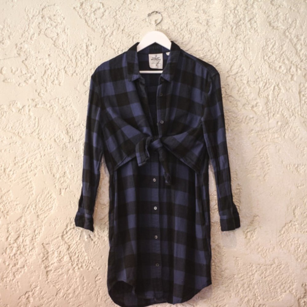 Cheap Monday Blue Plaid Dress